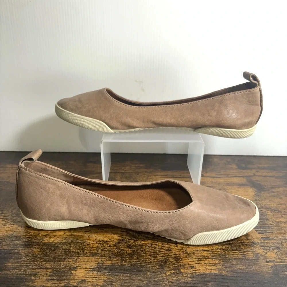 Frye Melanie Ballet Flats Womens 7.5M Brown Leather Slip On Rustic Boho